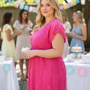 NWT Torrid x Betsy Johnson Pink Lace Puff Sleeve Dress | Size 1X